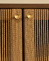 TV-Möbel Elan 3 Türen Furnier und massives Walnussholz Seil 200 x 50 cm FSC Mix Credit von Kave Home – Produktbild 9