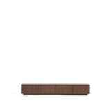 TV-Möbel Helvine 4 Schubladen aus Eichenfurnier mit Nussbaum-Finish 200 x 30 cm FSC 100% von Kave Home – Bild 1