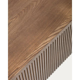 TV-Möbel Helvine 4 Schubladen aus Eichenfurnier mit Nussbaum-Finish 200 x 30 cm FSC 100% von Kave Home – Bild 11