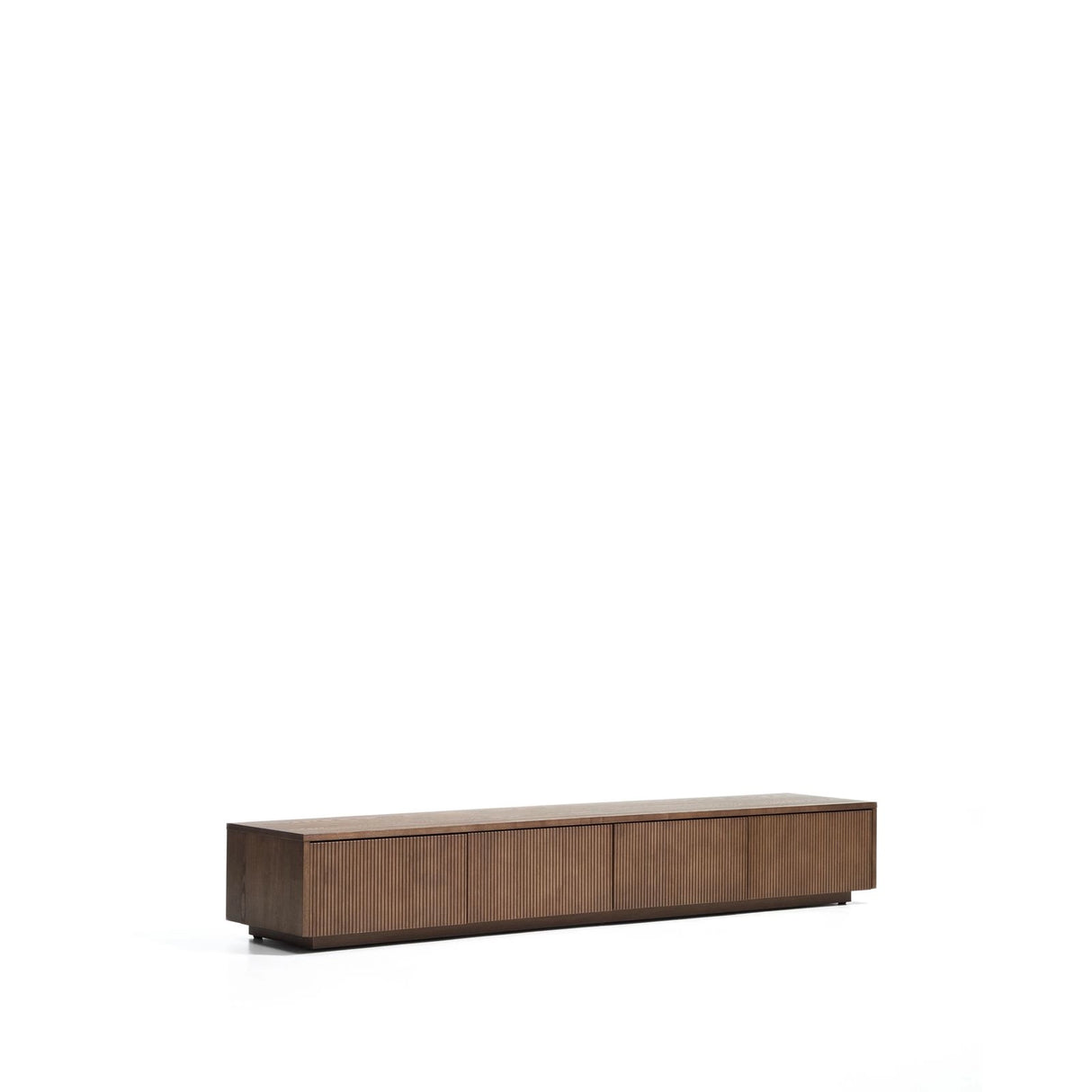 TV-Möbel Helvine 4 Schubladen aus Eichenfurnier mit Nussbaum-Finish 200 x 30 cm FSC 100% von Kave Home – Bild 6