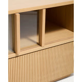 TV-Möbel Helvine mit 5 Türen und 3 Schubladen aus Eichenfurnier und gehärtetem Glas, 245 x 53,5 cm, FSC 100 % von Kave Home – Bild 7