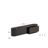 TV-Möbel Nemore mit 2 Schubladen aus Eichenfurnier und Keramikplatte mit Emperador-Marmor-Effekt, FSC Mix Credit 200 x 35 cm von Kave Home – Bild 5