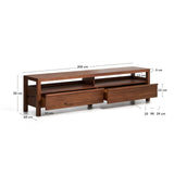 TV-Möbel Norani aus massivem Akazienholz und Akazienfurnier 200 x 50 cm von Kave Home – Bild 2