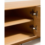 TV-Möbel Norlen mit 3 Türen in Eichenfurnier mit naturfarbenem Finish FSC Mix Credit 150 x 40 cm von Kave Home – Bild 10