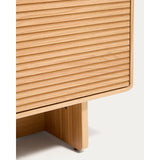 TV-Möbel Norlen mit 3 Türen in Eichenfurnier mit naturfarbenem Finish FSC Mix Credit 150 x 40 cm von Kave Home – Bild 9