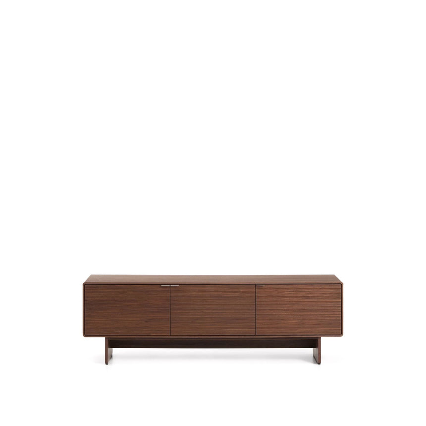 TV-Möbel Norlen mit 3 Türen in Nussbaumfurnier, FSC Mix Credit, 150 x 40 cm von Kave Home – Produktbild 1