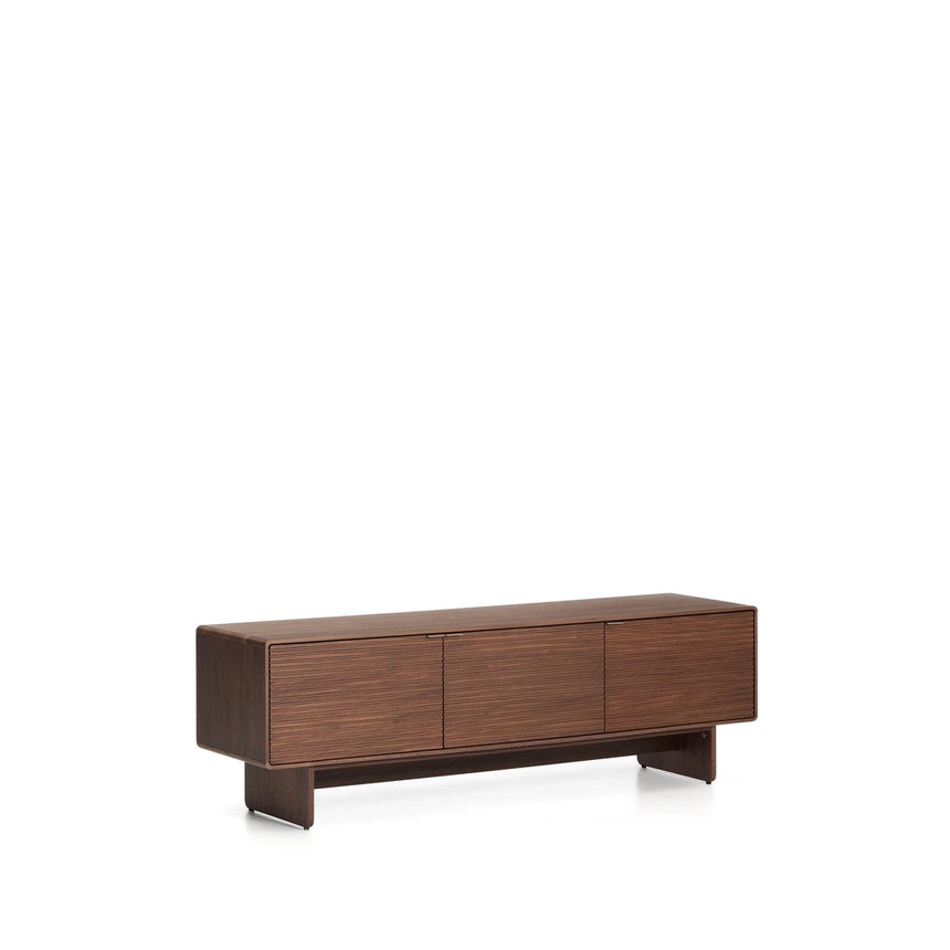 TV-Möbel Norlen mit 3 Türen in Nussbaumfurnier, FSC Mix Credit, 150 x 40 cm von Kave Home – Produktbild 4