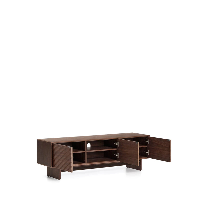 TV-Möbel Norlen mit 3 Türen in Nussbaumfurnier, FSC Mix Credit, 150 x 40 cm von Kave Home – Produktbild 5