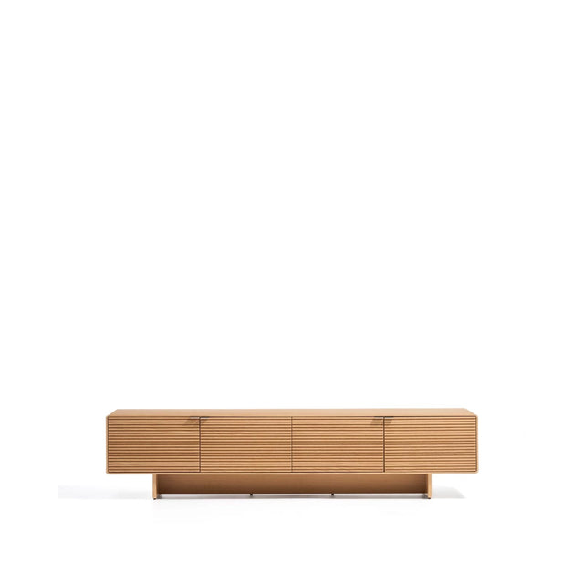 TV-Möbel Norlen mit 4 Türen in Eichenfurnier mit naturfarbenem Finish FSC Mix Credit 200 x 46 cm von Kave Home – Bild 1