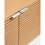 TV-Möbel Norlen mit 4 Türen in Eichenfurnier mit naturfarbenem Finish FSC Mix Credit 200 x 46 cm von Kave Home – Bild 6