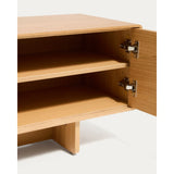 TV-Möbel Norlen mit 4 Türen in Eichenfurnier mit naturfarbenem Finish FSC Mix Credit 200 x 46 cm von Kave Home – Bild 8