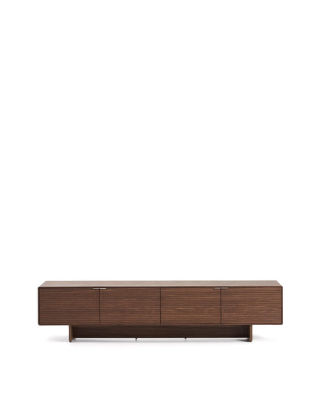 TV-Möbel Norlen mit 4 Türen in Nussbaumfurnier FSC Mix Credit 200 x 46 cm von Kave Home – Produktbild 1