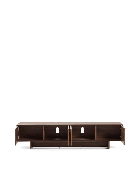 TV-Möbel Norlen mit 4 Türen in Nussbaumfurnier FSC Mix Credit 200 x 46 cm von Kave Home – Produktbild 7