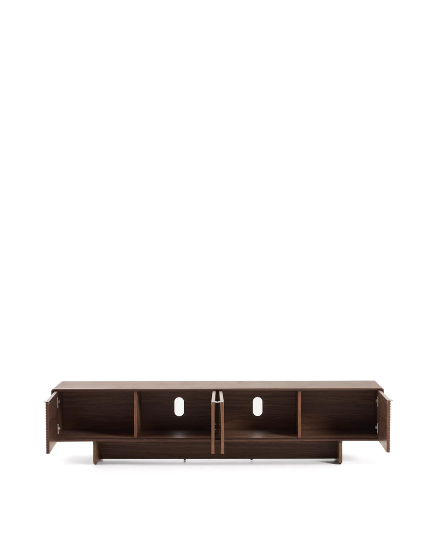 TV-Möbel Norlen mit 4 Türen in Nussbaumfurnier FSC Mix Credit 200 x 46 cm von Kave Home – Produktbild 7