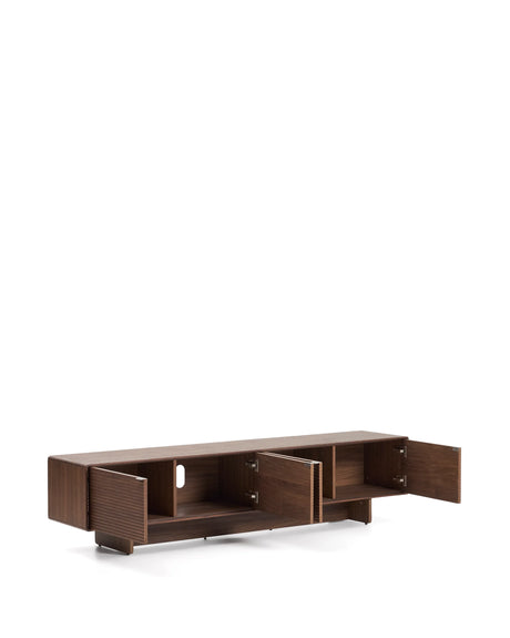 TV-Möbel Norlen mit 4 Türen in Nussbaumfurnier FSC Mix Credit 200 x 46 cm von Kave Home – Produktbild 8