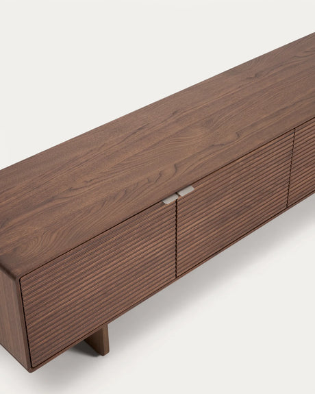 TV-Möbel Norlen mit 4 Türen in Nussbaumfurnier FSC Mix Credit 200 x 46 cm von Kave Home – Produktbild 9