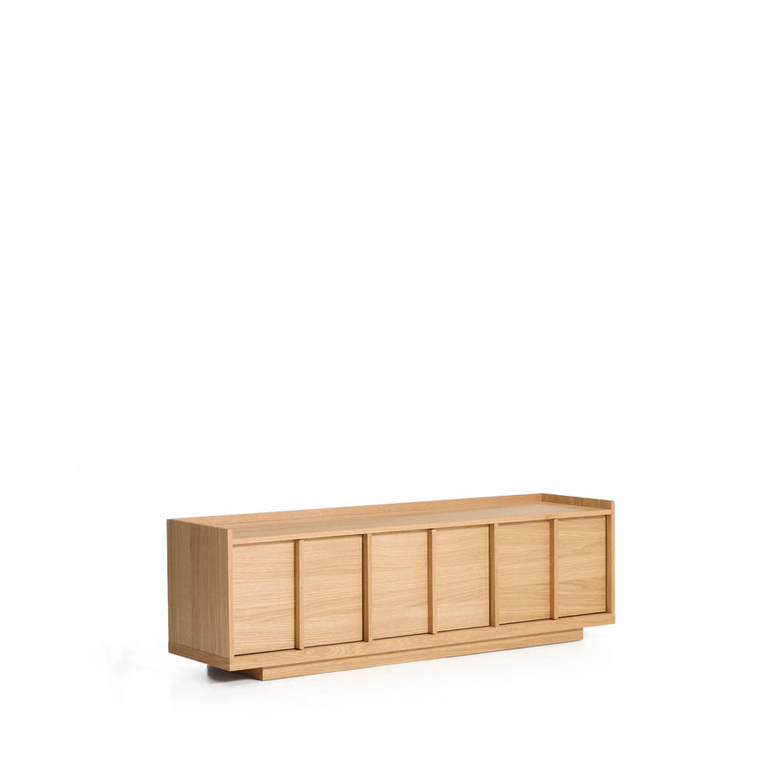 TV-Möbel Onix aus Eichenfurnier mit Naturton-Finish 150 x 47 cm FSC Mix Credit von Kave Home – Bild 3
