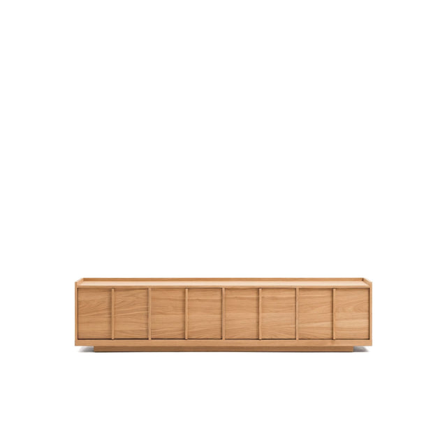 TV-Möbel Onix aus Eichenfurnier mit Naturton-Finish 200 x 45 cm FSC Mix Credit von Kave Home – Bild 1