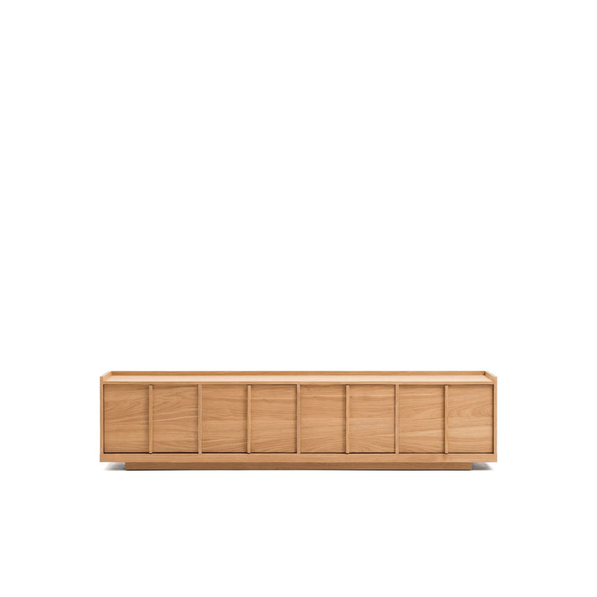 TV-Möbel Onix aus Eichenfurnier mit Naturton-Finish 200 x 45 cm FSC Mix Credit von Kave Home – Bild 1