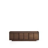 TV-Möbel Onix aus Walnussfurnier mit dunklem Finish 150 x 47 cm FSC Mix Credit von Kave Home – Bild 1