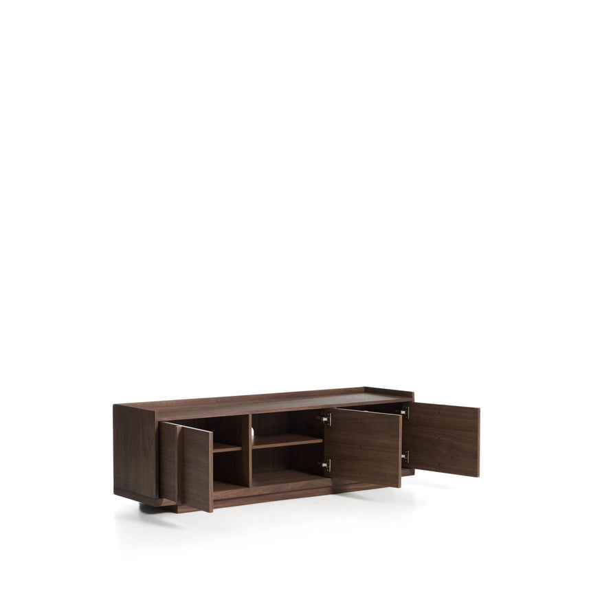 TV-Möbel Onix aus Walnussfurnier mit dunklem Finish 150 x 47 cm FSC Mix Credit von Kave Home – Bild 4