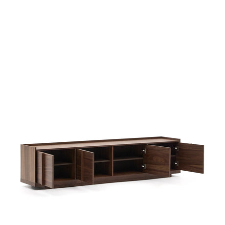 TV-Möbel Onix aus Walnussfurnier mit dunklem Finish 200 x 45 cm FSC Mix Credit von Kave Home – Produktbild 11