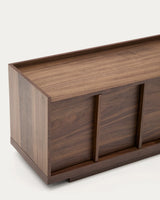 TV-Möbel Onix aus Walnussfurnier mit dunklem Finish 200 x 45 cm FSC Mix Credit von Kave Home – Produktbild 2