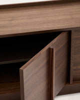 TV-Möbel Onix aus Walnussfurnier mit dunklem Finish 200 x 45 cm FSC Mix Credit von Kave Home – Produktbild 3