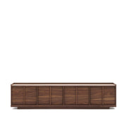 TV-Möbel Onix aus Walnussfurnier mit dunklem Finish 200 x 45 cm FSC Mix Credit von Kave Home – Produktbild 9