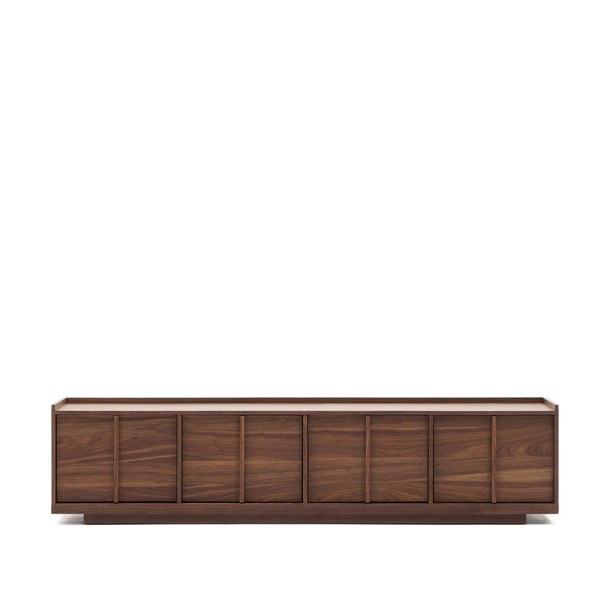 TV-Möbel Onix aus Walnussfurnier mit dunklem Finish 200 x 45 cm FSC Mix Credit von Kave Home – Produktbild 9