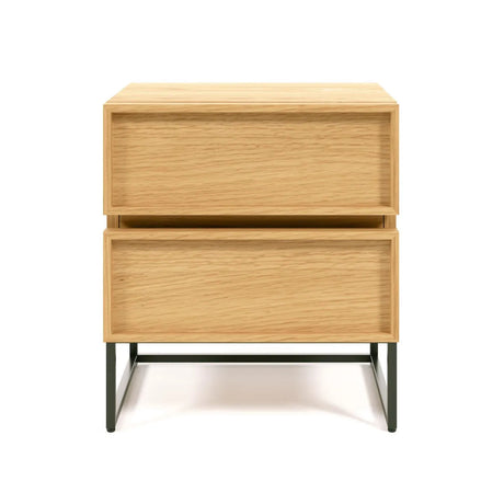 Taiana Nachttisch mit Eichenfurnier und Stahlstruktur mit schwarzem Finish 45 x 51 cm von Kave Home – Produktbild 2