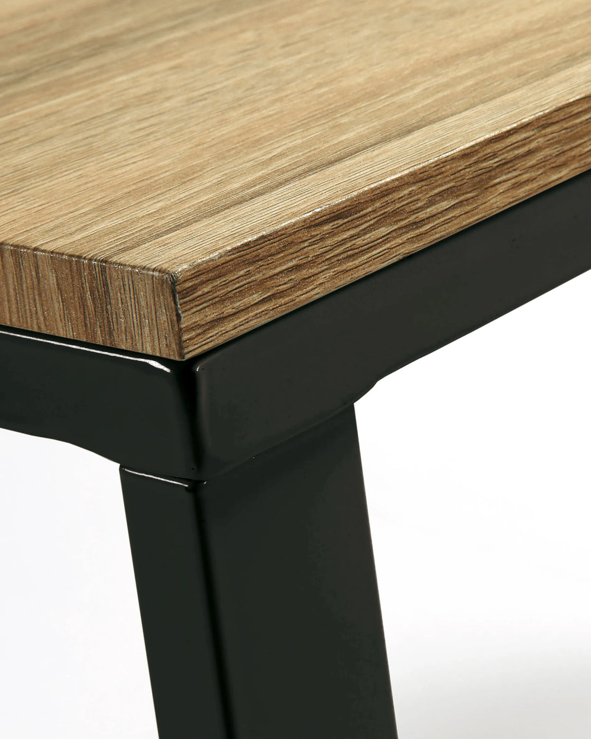 Talbot Schreibtisch MDF Finish in Natur und Stahlbeine mit schwarzem Finish 120 x 60 cm von Kave Home – Produktbild 1