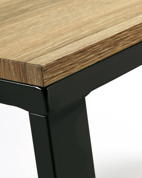 Talbot Schreibtisch MDF Finish in Natur und Stahlbeine mit schwarzem Finish 120 x 60 cm von Kave Home – Produktbild 1