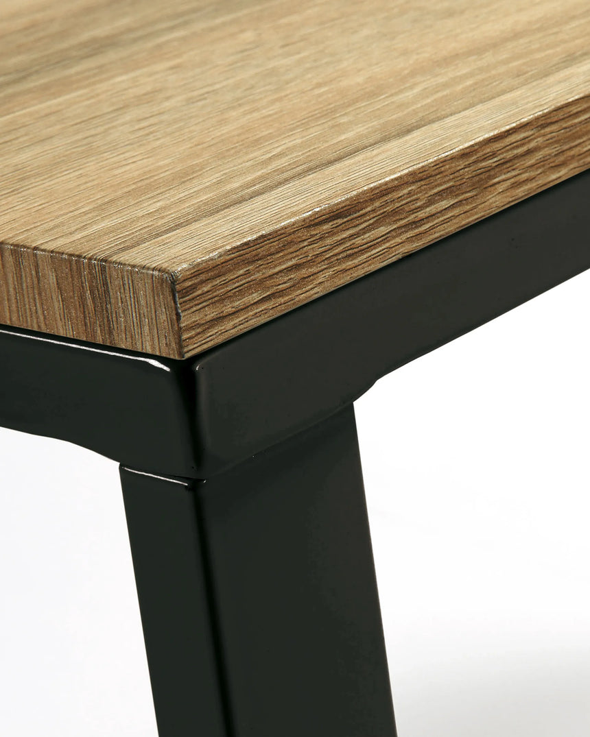 Talbot Schreibtisch MDF Finish in Natur und Stahlbeine mit schwarzem Finish 120 x 60 cm von Kave Home – Produktbild 1
