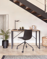 Talbot Schreibtisch MDF Finish in Natur und Stahlbeine mit schwarzem Finish 120 x 60 cm von Kave Home – Produktbild 4