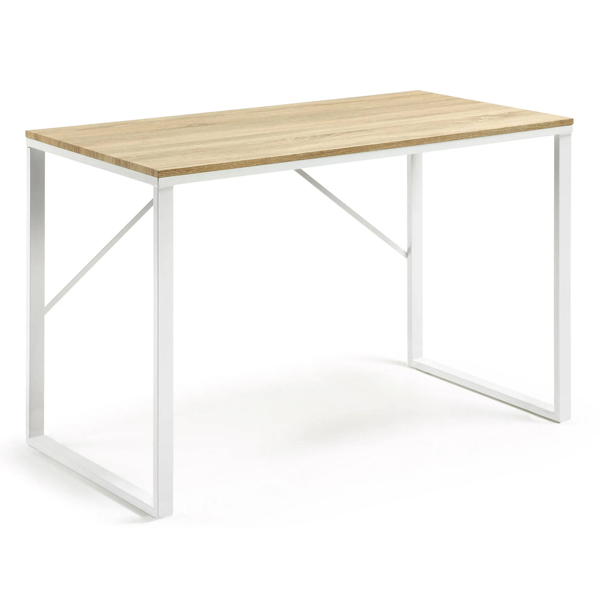 Talbot Schreibtisch aus Melamin natur und Stahlbeinen mit weißem Finish 120 x 60 cm von Kave Home – Produktbild 7