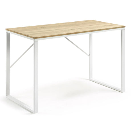 Talbot Schreibtisch aus Melamin natur und Stahlbeinen mit weißem Finish 120 x 60 cm von Kave Home – Produktbild 7