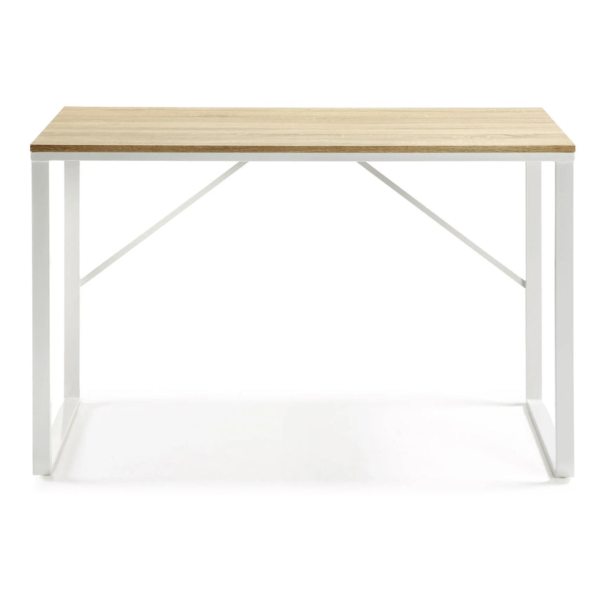 Talbot Schreibtisch aus Melamin natur und Stahlbeinen mit weißem Finish 120 x 60 cm von Kave Home – Produktbild 8