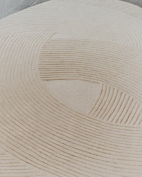 Teppich Domm aus Wolle beige Ø 200 cm von Kave Home – Bild 2
