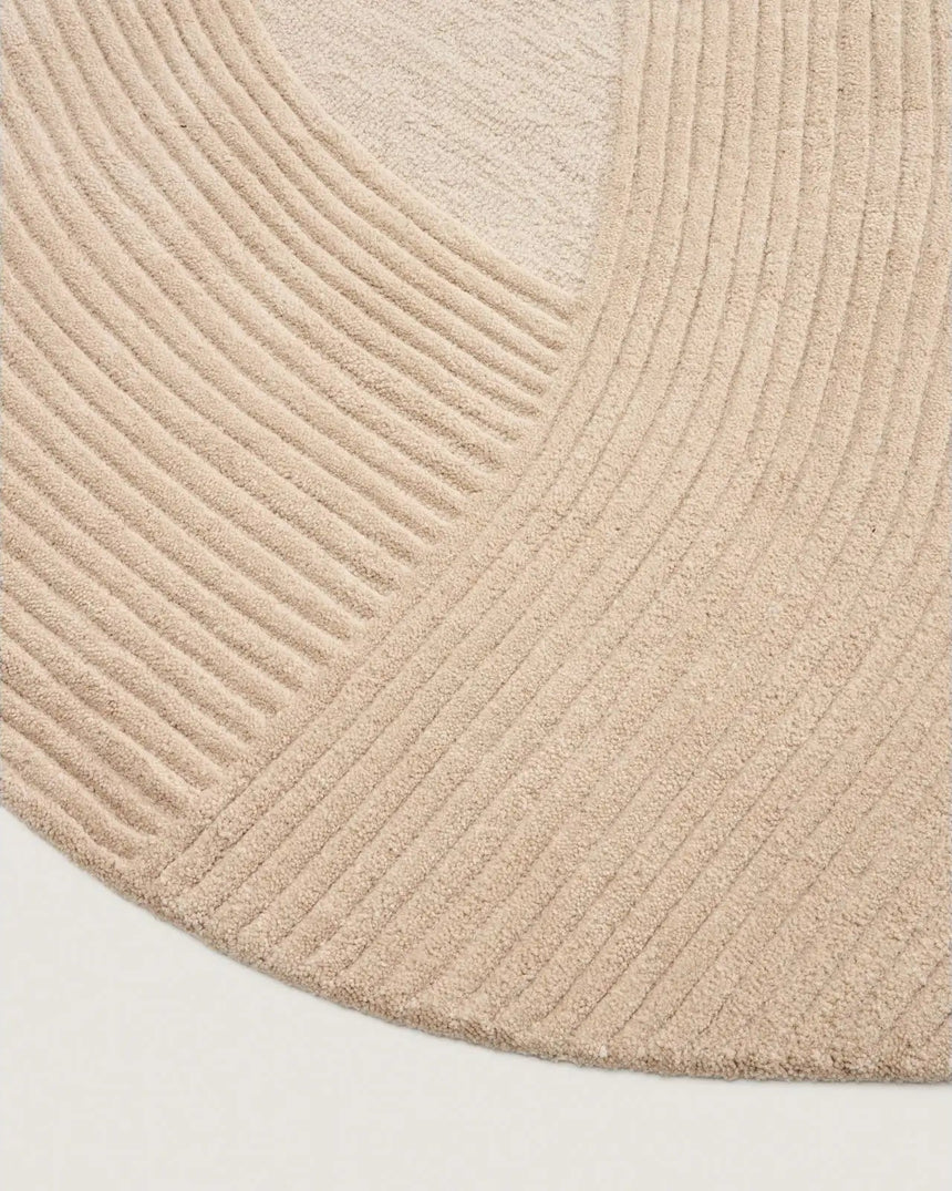 Teppich Domm aus Wolle beige Ø 200 cm von Kave Home – Bild 4
