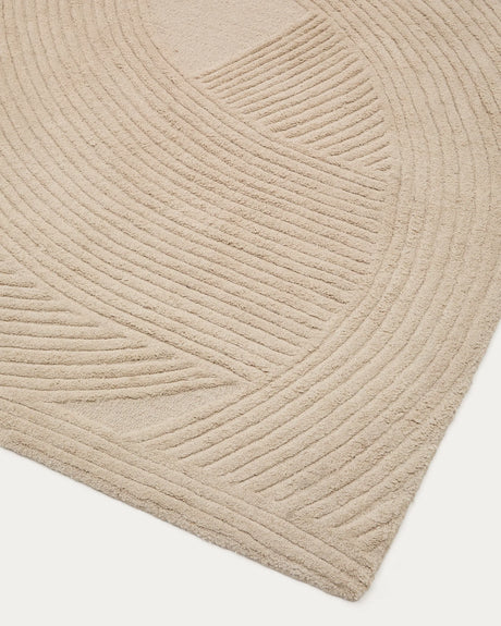 Teppich Domm aus Wolle weiß 200 x 300 cm von Kave Home – Produktbild 1
