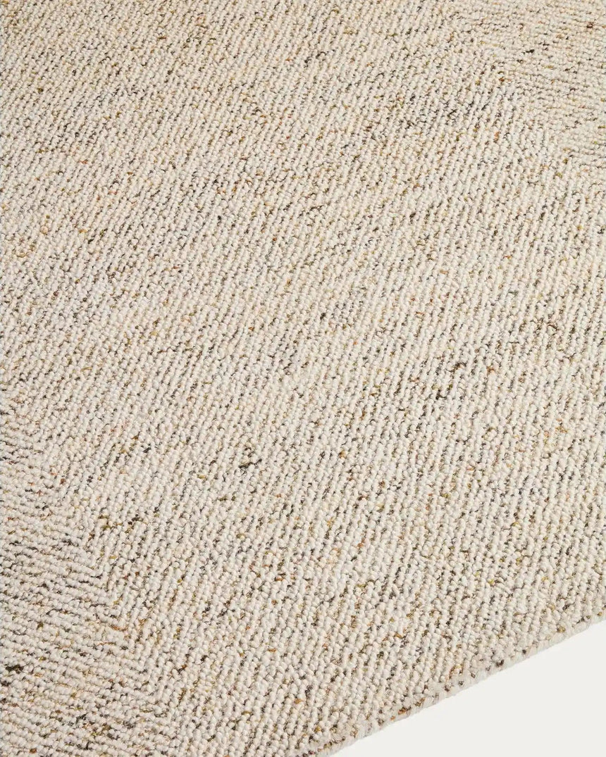 Teppich Lenuo aus Wolle und Baumwolle mit Jacquardmuster in Écru 160 x 230 cm von Kave Home – Bild 4