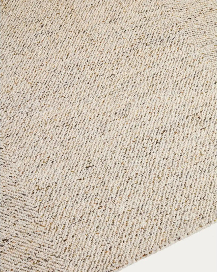 Teppich Lenuo aus Wolle und Baumwolle mit Jacquardmuster in Écru 200 x 300 cm von Kave Home – Bild 5