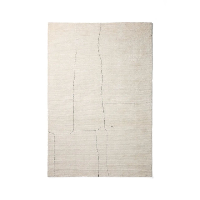 Teppich Lisdan aus Synthetikfasern in Ecru mit grafischem Muster in Grün, 160 x 230 cm von Kave Home – Bild 1