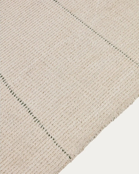 Teppich Lisdan aus Synthetikfasern in Ecru mit grafischem Muster in Grün, 160 x 230 cm von Kave Home – Bild 3