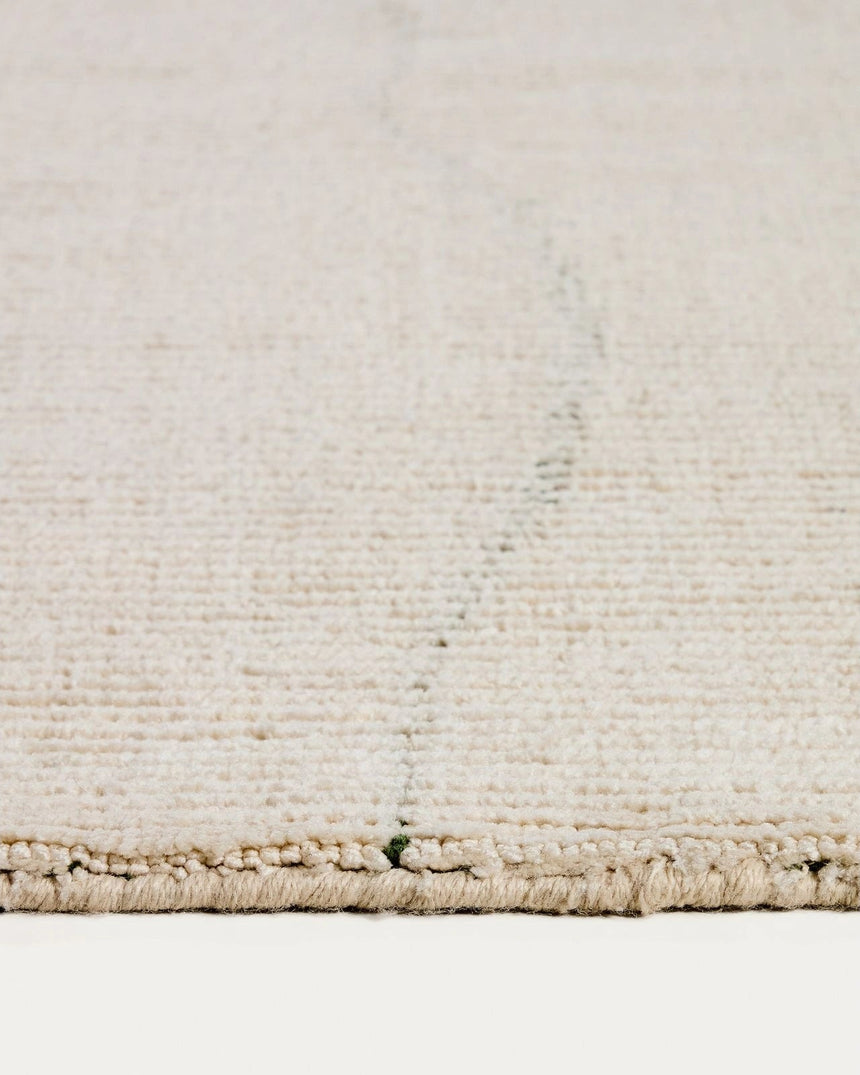 Teppich Lisdan aus Synthetikfasern in Ecru mit grafischem Muster in Grün, 160 x 230 cm von Kave Home – Bild 4