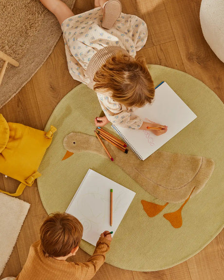 Teppich Milu 100% Baumwolle gänsegrün Ø 100 cm von Kave Home – Bild 2