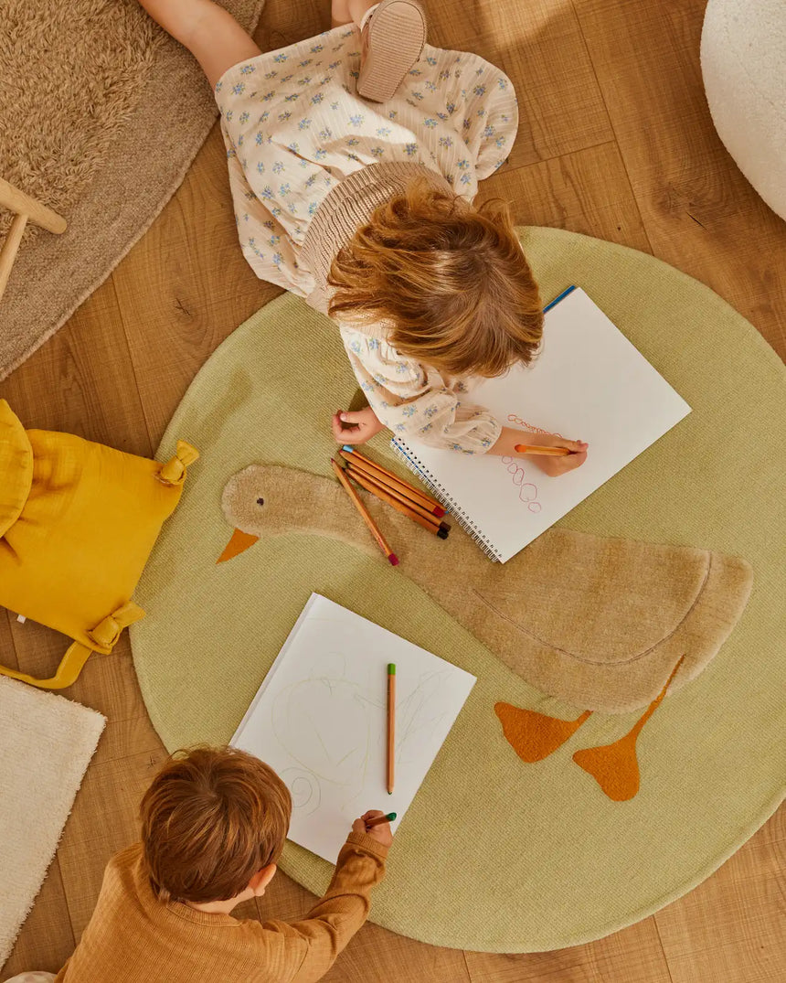 Teppich Milu 100% Baumwolle gänsegrün Ø 100 cm von Kave Home – Bild 2