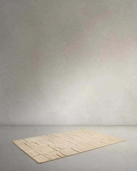 Teppich Nak Jacquard aus Wolle ecru 200 x 300 cm von Kave Home – Produktbild 2