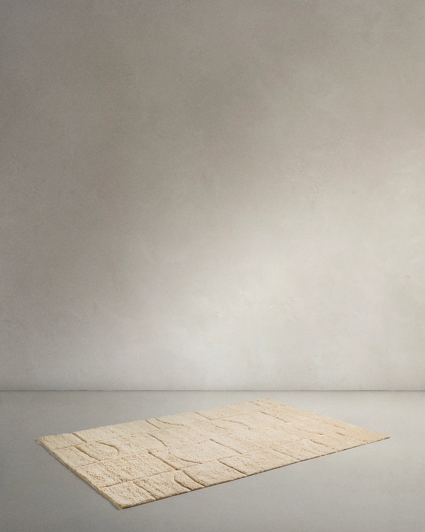 Teppich Nak Jacquard aus Wolle ecru 200 x 300 cm von Kave Home – Produktbild 2
